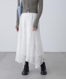 FREE'S MART | ◆２ＷＡＹモールレースパネルフレアスカート(スカート)
