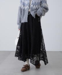 FREE'S MART | ◆２ＷＡＹモールレースパネルフレアスカート(スカート)