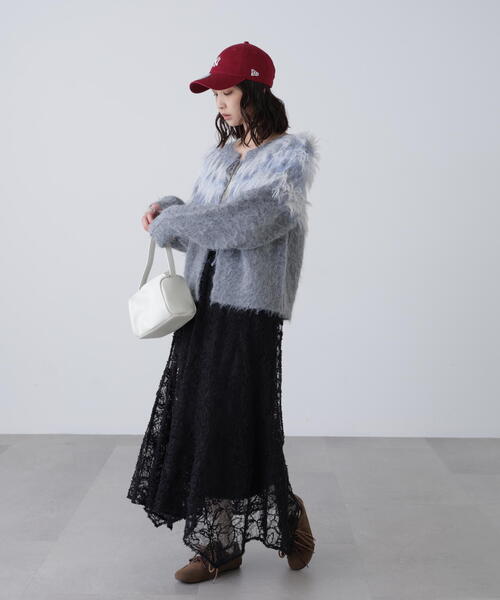 FREE'S MART（フリーズマート）の「◆２ＷＡＹモールレースパネルフレアスカート（スカート・レディース・ブラック/ホワイト・MEDIUM/SMALL）」の7枚目の写真