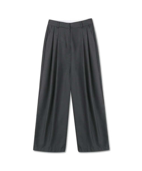 MICHIKO LONDON(ミチコ ロンドン)の「ボリュームタックワイドスラックスモスチャコール(スラックス・レディース・その他・SMALL/MEDIUM/LARGE)」の2枚目の写真