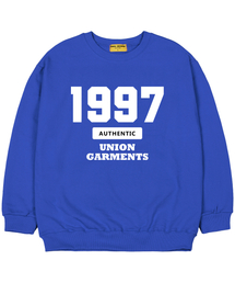 [起毛]1997アセンティックオーバーサイズマンツーマンTシャツブルー