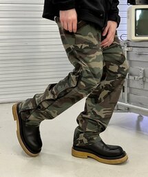PEACEOFMIND（ピースオブマインド）の「Cotton side zipper pants (camouflage)（スウェットパンツ）」