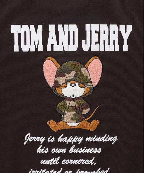 Tom&Jerry(トムアンドジェリー)の「【TOM&JERRY/トムとジェリー】リップルダンボール アップリケ&サガラ刺繍クルーネックトレーナー/ユニセックス(スウェット・レディース・ブラック/オフホワイト/アイボリー系/Black/オートミール/ブラウン・MEDIUM/LARGE)」の11枚目の写真