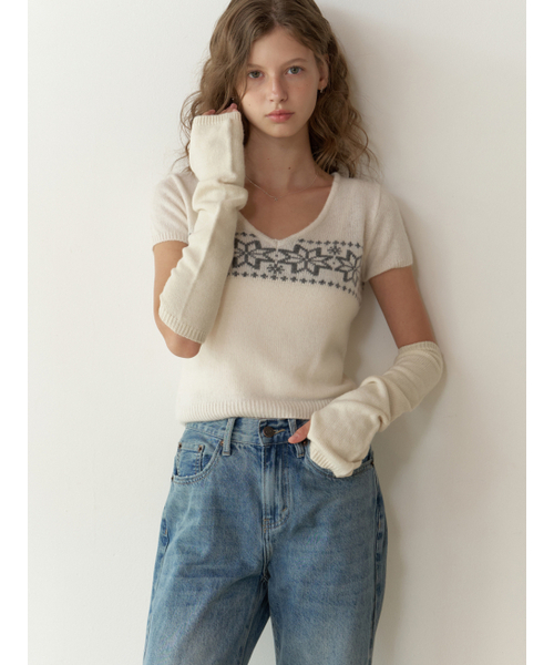 RE_L（リエル）の「Vigne half v knit (ivory)（ニット/セーター・レディース・その他・FREE）」の6枚目の写真