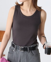 【接触冷感/抗菌防臭】カップ付きUネックタンクトップ