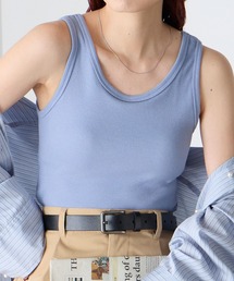 レディースのタンクトップ（ブルー・ネイビー/青色系）ファッション
