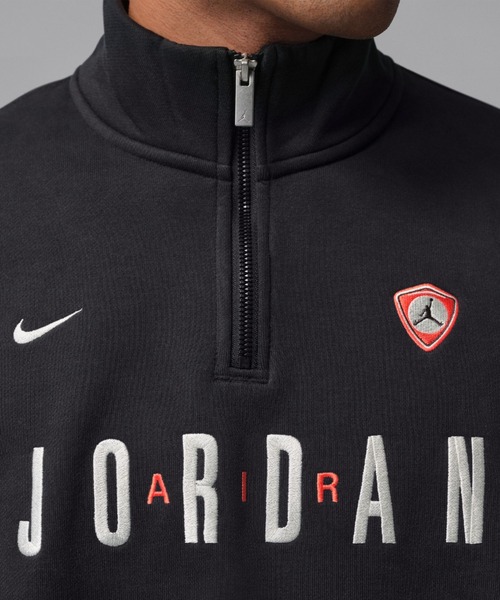 JORDAN BRAND(ジョーダンブランド)の「JORDAN BRAND M J FLT GFX FLC QZ / ジョーダン ブランド FLT GFX FLC QZ / NIKE【SP】(スウェット・メンズ・ブラック/グリーン・S/M/L/XL/XXL)」の4枚目の写真