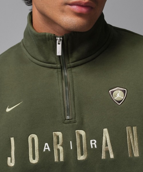 JORDAN BRAND(ジョーダンブランド)の「JORDAN BRAND M J FLT GFX FLC QZ / ジョーダン ブランド FLT GFX FLC QZ / NIKE【SP】(スウェット・メンズ・ブラック/グリーン・S/M/L/XL/XXL)」の13枚目の写真