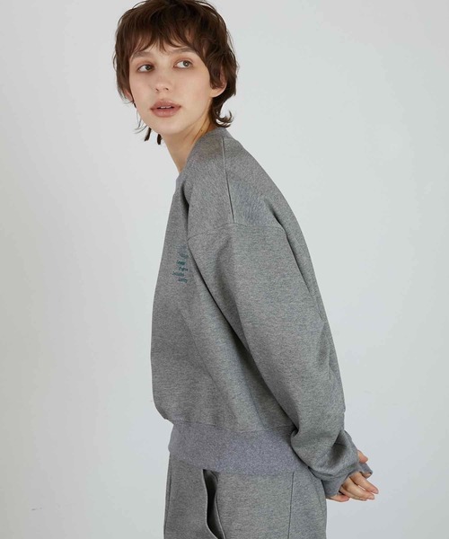 LA PEAU DE GEM（ラポドゥジェム）の「【LA PEAU DE GEM】leverage sweat/Leverageスウェット（スウェット・レディース・グレー/ネイビー・FREE）」の2枚目の写真