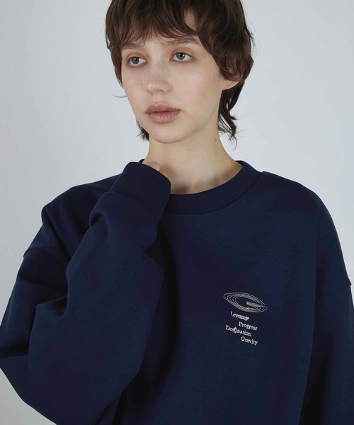 LA PEAU DE GEM（ラポドゥジェム）の「【LA PEAU DE GEM】leverage sweat/Leverageスウェット（スウェット・レディース・グレー/ネイビー・FREE）」の15枚目の写真