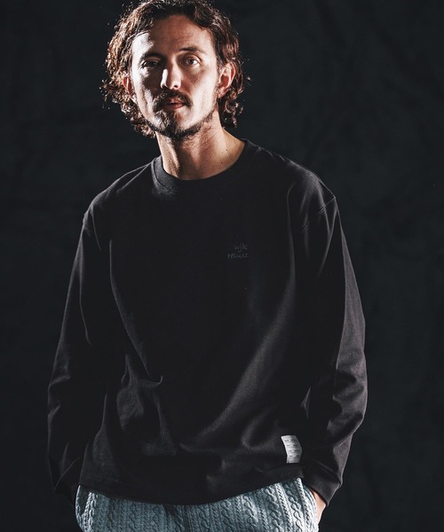 wjk reluxe(ダブルジェーケーリラックス)の「mlt5531-heavy oz LS tee ロングスリーブカットソー(WR26S-25)(Tシャツ/カットソー・メンズ・ホワイト/ブラック/スモークピンク・XL/L/M)」の9枚目の写真