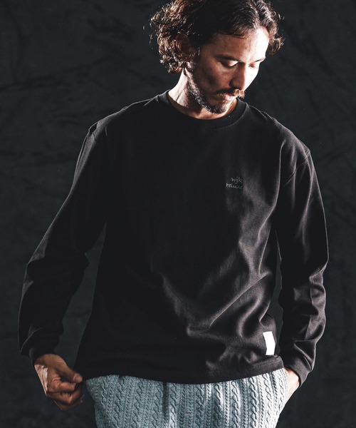 wjk reluxe(ダブルジェーケーリラックス)の「mlt5531-heavy oz LS tee ロングスリーブカットソー(WR26S-25)(Tシャツ/カットソー・メンズ・ホワイト/ブラック/スモークピンク・XL/L/M)」の10枚目の写真