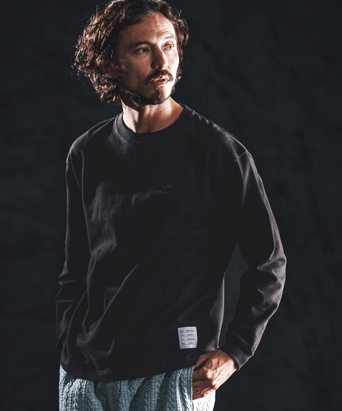 wjk reluxe(ダブルジェーケーリラックス)の「mlt5531-heavy oz LS tee ロングスリーブカットソー(WR26S-25)(Tシャツ/カットソー・メンズ・ホワイト/ブラック/スモークピンク・XL/L/M)」の11枚目の写真