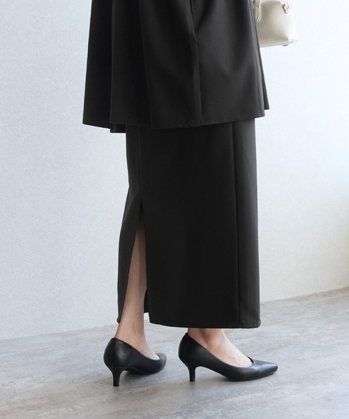 セール】ペプラムベスト×Hラインロングスカート2点セット（スーツ