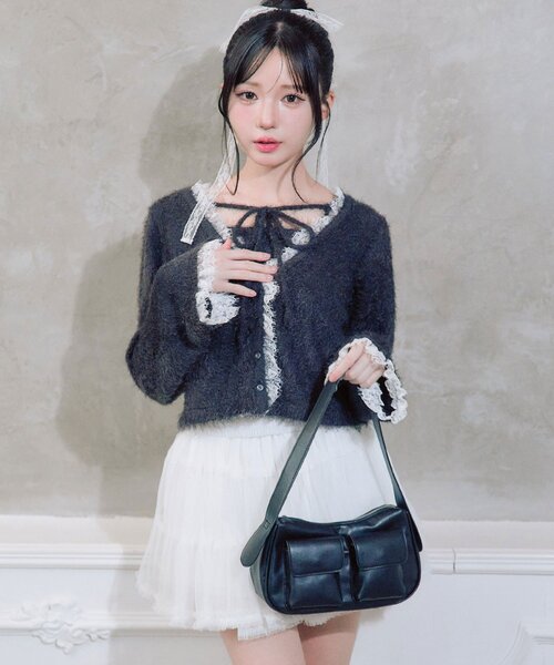 OLIVE des OLIVE（オリーブデオリーブ）の「spring color palette cami（キャミソール・レディース・イエロー/ピンク/オフホワイト/チャコールグレー/サックスブルー・FREE）」の6枚目の写真