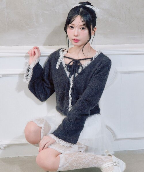 OLIVE des OLIVE（オリーブデオリーブ）の「spring color palette cami（キャミソール・レディース・イエロー/ピンク/オフホワイト/チャコールグレー/サックスブルー・FREE）」の7枚目の写真