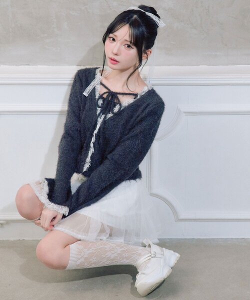 OLIVE des OLIVE（オリーブデオリーブ）の「spring color palette cami（キャミソール・レディース・イエロー/ピンク/オフホワイト/チャコールグレー/サックスブルー・FREE）」の8枚目の写真