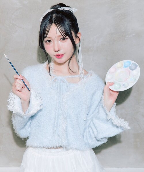 OLIVE des OLIVE（オリーブデオリーブ）の「spring color palette cami（キャミソール・レディース・イエロー/ピンク/オフホワイト/チャコールグレー/サックスブルー・FREE）」の15枚目の写真