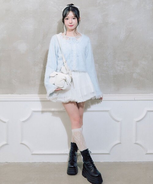 OLIVE des OLIVE（オリーブデオリーブ）の「spring color palette cami（キャミソール・レディース・イエロー/ピンク/オフホワイト/チャコールグレー/サックスブルー・FREE）」の17枚目の写真