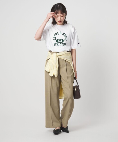 Champion(チャンピオン)の「【別注】<Champion>プリント Tシャツ(Tシャツ/カットソー・レディース・オフホワイト/ナチュラル/ブラック/ライトピンク・FREE)」の9枚目の写真