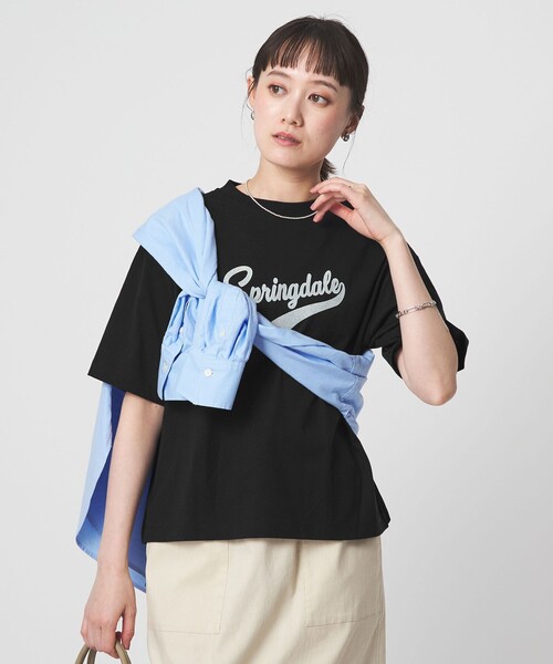 Champion(チャンピオン)の「【別注】<Champion>プリント Tシャツ(Tシャツ/カットソー・レディース・オフホワイト/ナチュラル/ブラック/ライトピンク・FREE)」の11枚目の写真