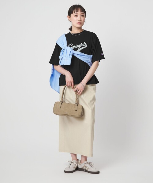 Champion(チャンピオン)の「【別注】<Champion>プリント Tシャツ(Tシャツ/カットソー・レディース・オフホワイト/ナチュラル/ブラック/ライトピンク・FREE)」の13枚目の写真