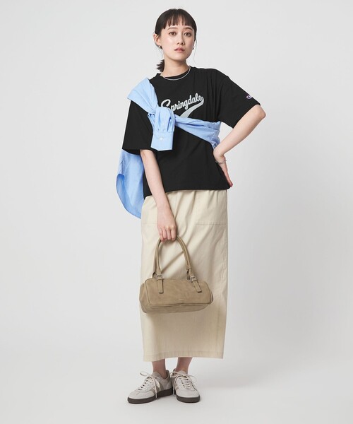 Champion(チャンピオン)の「【別注】<Champion>プリント Tシャツ(Tシャツ/カットソー・レディース・オフホワイト/ナチュラル/ブラック/ライトピンク・FREE)」の14枚目の写真