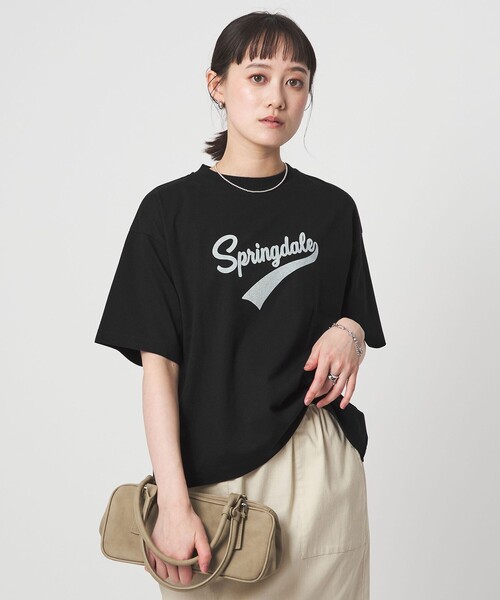 Champion(チャンピオン)の「【別注】<Champion>プリント Tシャツ(Tシャツ/カットソー・レディース・オフホワイト/ナチュラル/ブラック/ライトピンク・FREE)」の16枚目の写真