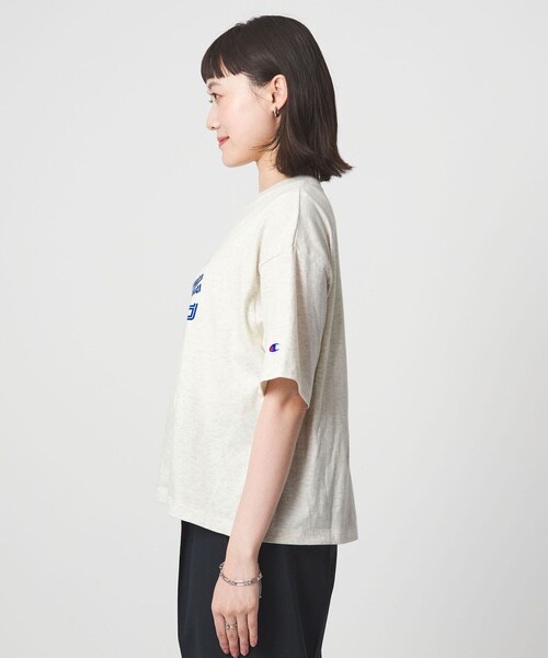 Champion(チャンピオン)の「【別注】<Champion>プリント Tシャツ(Tシャツ/カットソー・レディース・オフホワイト/ナチュラル/ブラック/ライトピンク・FREE)」の21枚目の写真