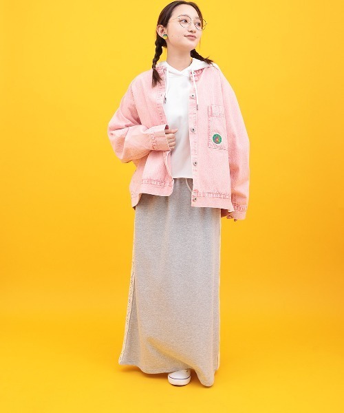 チチカカ（チチカカ）の「Orale! カラーデニムジャケット（デニムジャケット・レディース・ピンク/ブラック/ライトグリーン・FREE）」の14枚目の写真