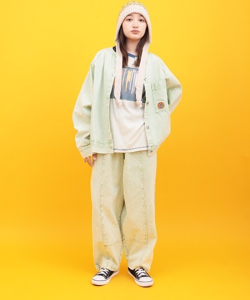 チチカカ（チチカカ）の「Orale! カラーデニムジャケット（デニムジャケット・レディース・ピンク/ブラック/ライトグリーン・FREE）」の12枚目の写真