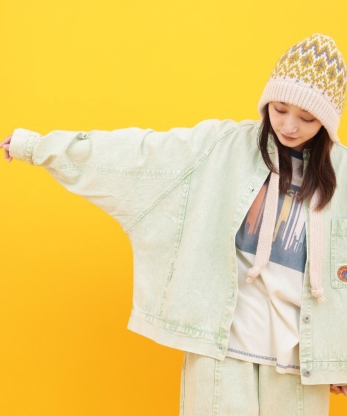 チチカカ（チチカカ）の「Orale! カラーデニムジャケット（デニムジャケット・レディース・ピンク/ブラック/ライトグリーン・FREE）」の13枚目の写真