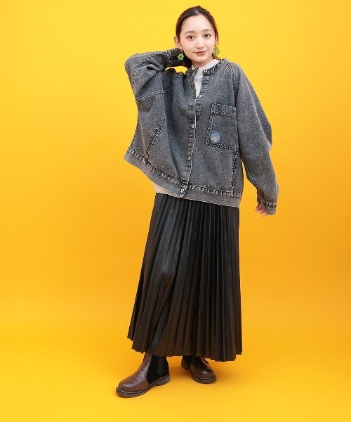 チチカカ（チチカカ）の「Orale! カラーデニムジャケット（デニムジャケット・レディース・ピンク/ブラック/ライトグリーン・FREE）」の11枚目の写真