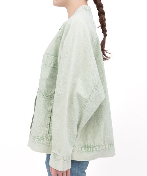 チチカカ（チチカカ）の「Orale! カラーデニムジャケット（デニムジャケット・レディース・ピンク/ブラック/ライトグリーン・FREE）」の18枚目の写真