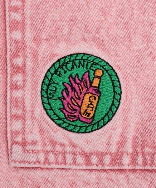 チチカカ（チチカカ）の「Orale! カラーデニムジャケット（デニムジャケット・レディース・ピンク/ブラック/ライトグリーン・FREE）」の6枚目の写真