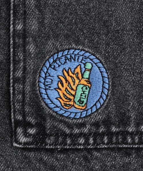 チチカカ（チチカカ）の「Orale! カラーデニムジャケット（デニムジャケット・レディース・ピンク/ブラック/ライトグリーン・FREE）」の4枚目の写真