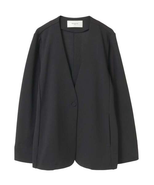 MELROSE claire（メルローズ クレール）の「【MELROSE CLAIRE noir】入卒園式・卒入学式・カットジョーゼットVジャケット（セットアップ可）（ノーカラージャケット・レディース・ダークネイビー/ブラック・4/3/2）」の8枚目の写真