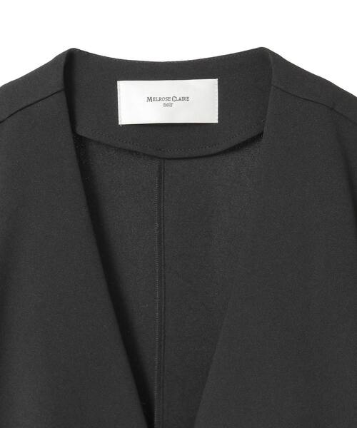MELROSE claire（メルローズ クレール）の「【MELROSE CLAIRE noir】入卒園式・卒入学式・カットジョーゼットVジャケット（セットアップ可）（ノーカラージャケット・レディース・ダークネイビー/ブラック・4/3/2）」の10枚目の写真
