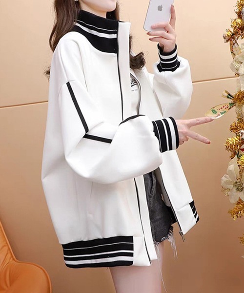 SallyLunn(サリーラン)の「オーバートラックジャケット(その他アウター・レディース・スミクロ/ホワイト・LARGE/MEDIUM)」の10枚目の写真