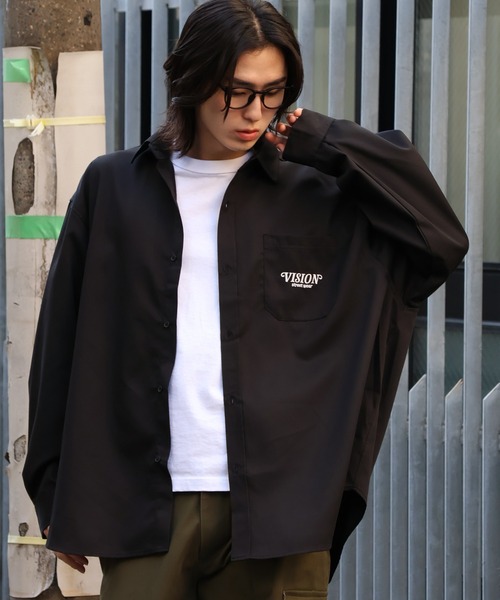 VISION STREET WEAR（ヴィジョンストリートウェア）の「【VISION STREET WEAR/ヴィジョンストリートウェア】Melanchholy Ghost shirt/ゴースト バックプリント ワークシャツ（シャツ/ブラウス・メンズ・ブルーグレー/ブラック/オフホワイト・LL/M/L）」の8枚目の写真