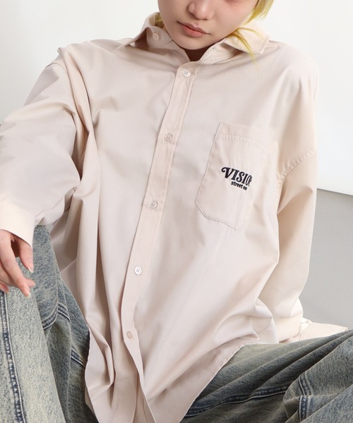 VISION STREET WEAR（ヴィジョンストリートウェア）の「【VISION STREET WEAR/ヴィジョンストリートウェア】Melanchholy Ghost shirt/ゴースト バックプリント ワークシャツ（シャツ/ブラウス・メンズ・ブルーグレー/ブラック/オフホワイト・LL/M/L）」の12枚目の写真