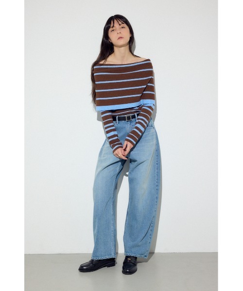AZUL by moussy(アズールバイマウジー)の「オフショルニットトップス(ニット/セーター・レディース・アイボリー/ブラック/ブラウン系その他/グレー系その他・FREE)」の11枚目の写真