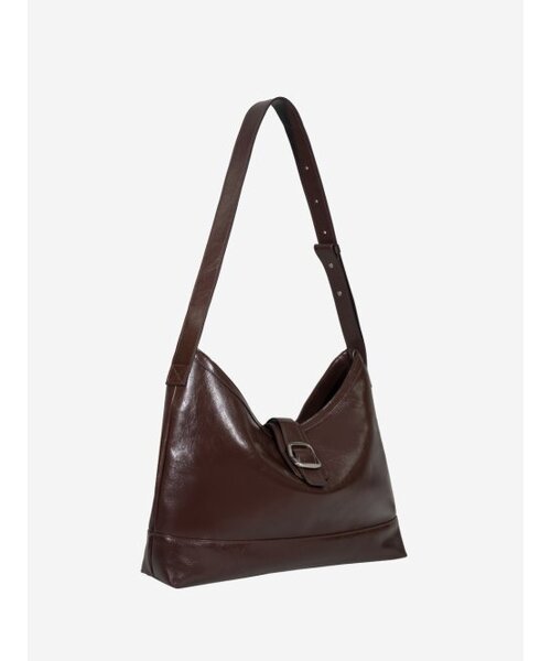 SEMICODE(セミコード)の「veil bag - crinkle choco brown(メッセンジャーバッグ・レディース・その他・FREE)」の3枚目の写真