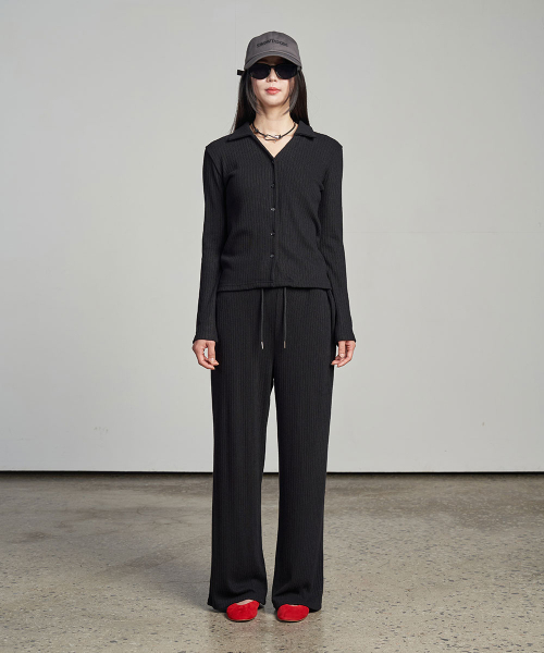 320SHOWROOM(320ショールーム)の「Open collar Ribbed Cardigan Black(カーディガン/ボレロ・レディース・その他・FREE)」の3枚目の写真