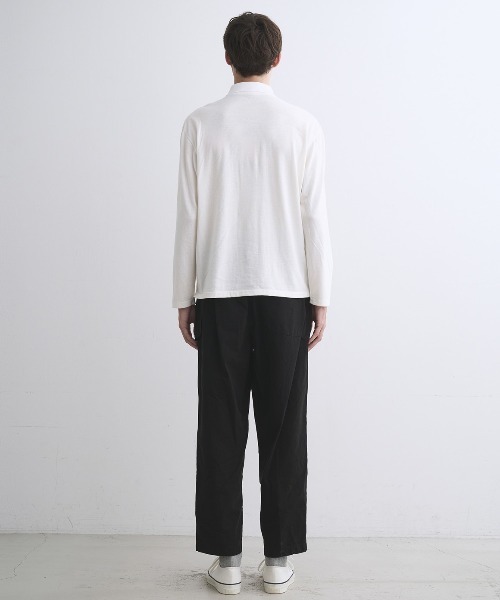 three dots(スリードッツ)の「コットンウール 長袖ポロシャツ(ポロシャツ・メンズ・ホワイト系その他・SMALL/MEDIUM/LARGE)」の5枚目の写真