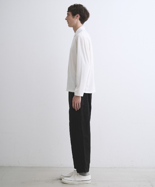 three dots(スリードッツ)の「コットンウール 長袖ポロシャツ(ポロシャツ・メンズ・ホワイト系その他・SMALL/MEDIUM/LARGE)」の4枚目の写真