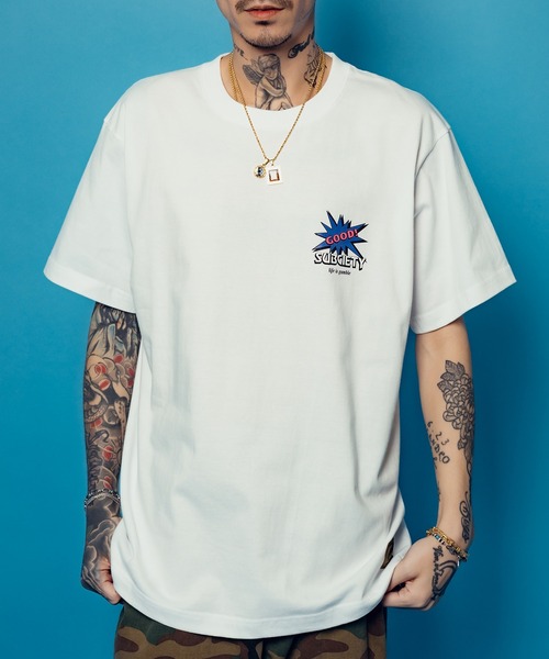 Subciety(サブサエティ)の「Addict tee(Tシャツ/カットソー・メンズ・ブラック/ホワイト/パープル・SMALL/MEDIUM/LARGE/X-LARGE/XX-LARGE)」の2枚目の写真