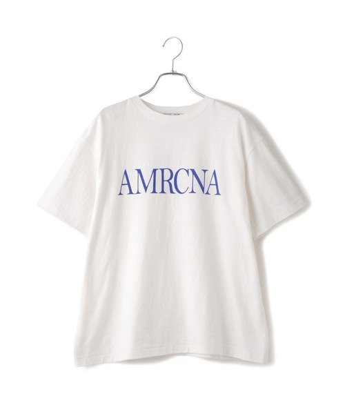 AMERICANA（アメリカーナ）の「【Americana（アメリカーナ）】ラフィー丸胴 プリントT / センターロゴ（Tシャツ/カットソー・レディース・ホワイト/グレー系その他・FREE）」の18枚目の写真