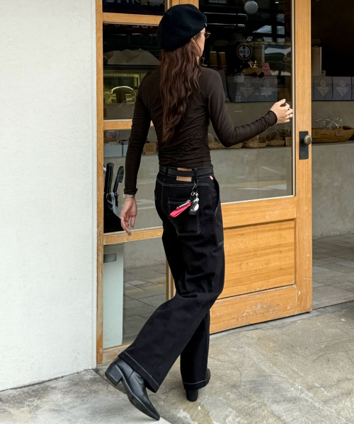 MENASOO(ミナス)の「Washing Cotton Work Pants_Black(その他パンツ・レディース・ブラック・1/2)」の4枚目の写真