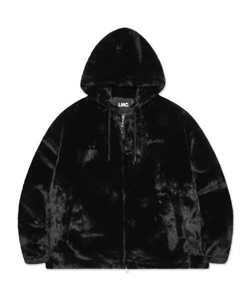 LMCの「TEAM FAUX FUR HOODED JACKET black(ムートンコート・レディース・その他・S)」の1枚目の写真
